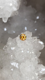Load image into Gallery viewer, Montana Sapphire .57 CT Orange Yellow Round Cut

