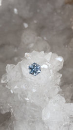 Load image into Gallery viewer, Montana Sapphire .66 CT Silver with a Hint of Blue Brilliant Hexagon Cut
