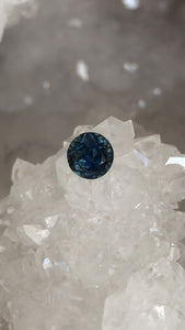 Montana Sapphire Deep Blue Green 1.32 Carat Round Cut