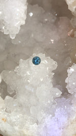 Load image into Gallery viewer, Montana Sapphire 1.10 CT Light Blue with Whisper of Green Round Brilliant Cut
