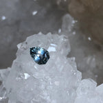 Load image into Gallery viewer, Montana Sapphire .87 CT Greyish Blue Geo Pear Cut
