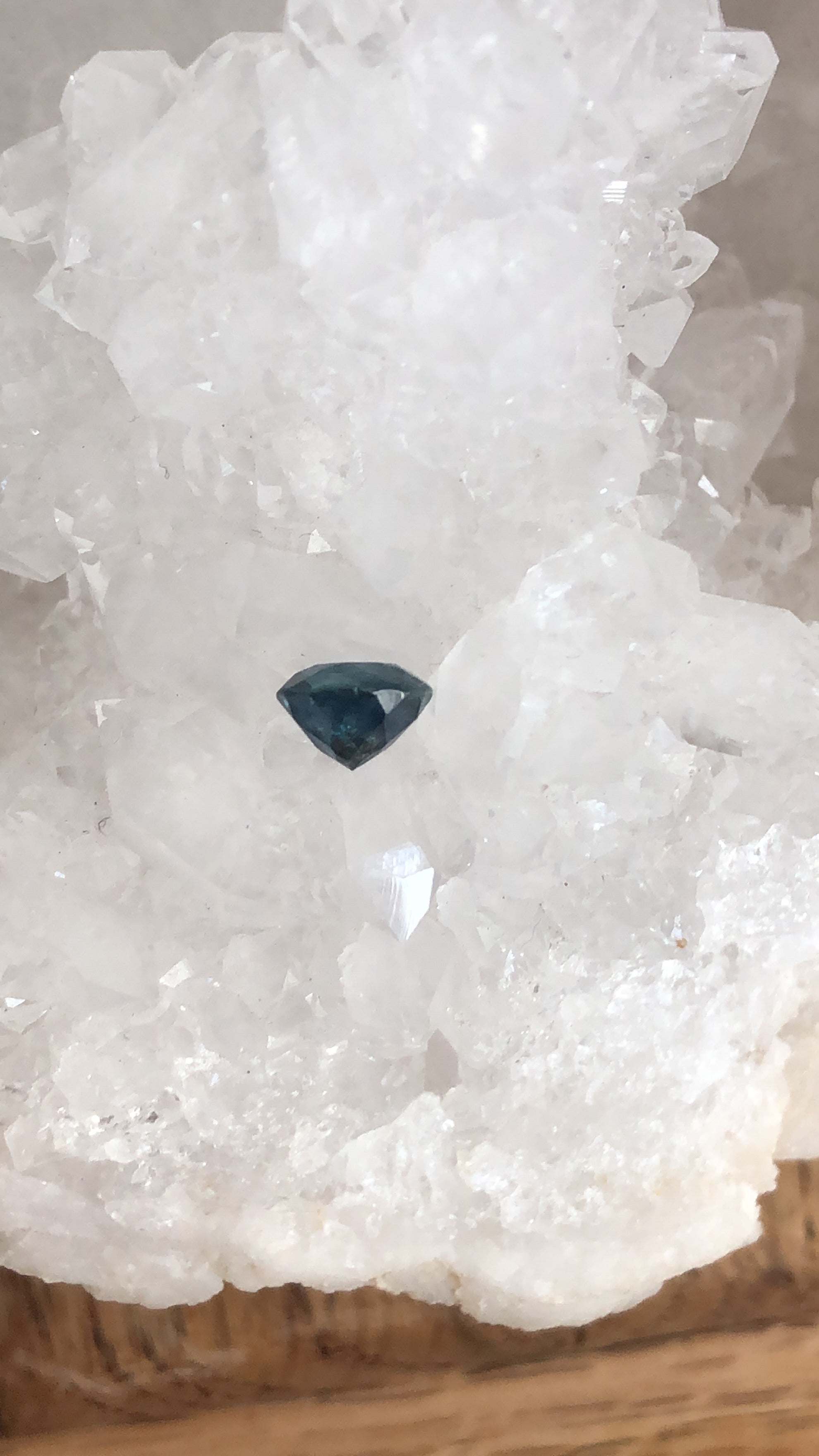 Montana Sapphire Deep Blue Green 1.32 Carat Round Cut