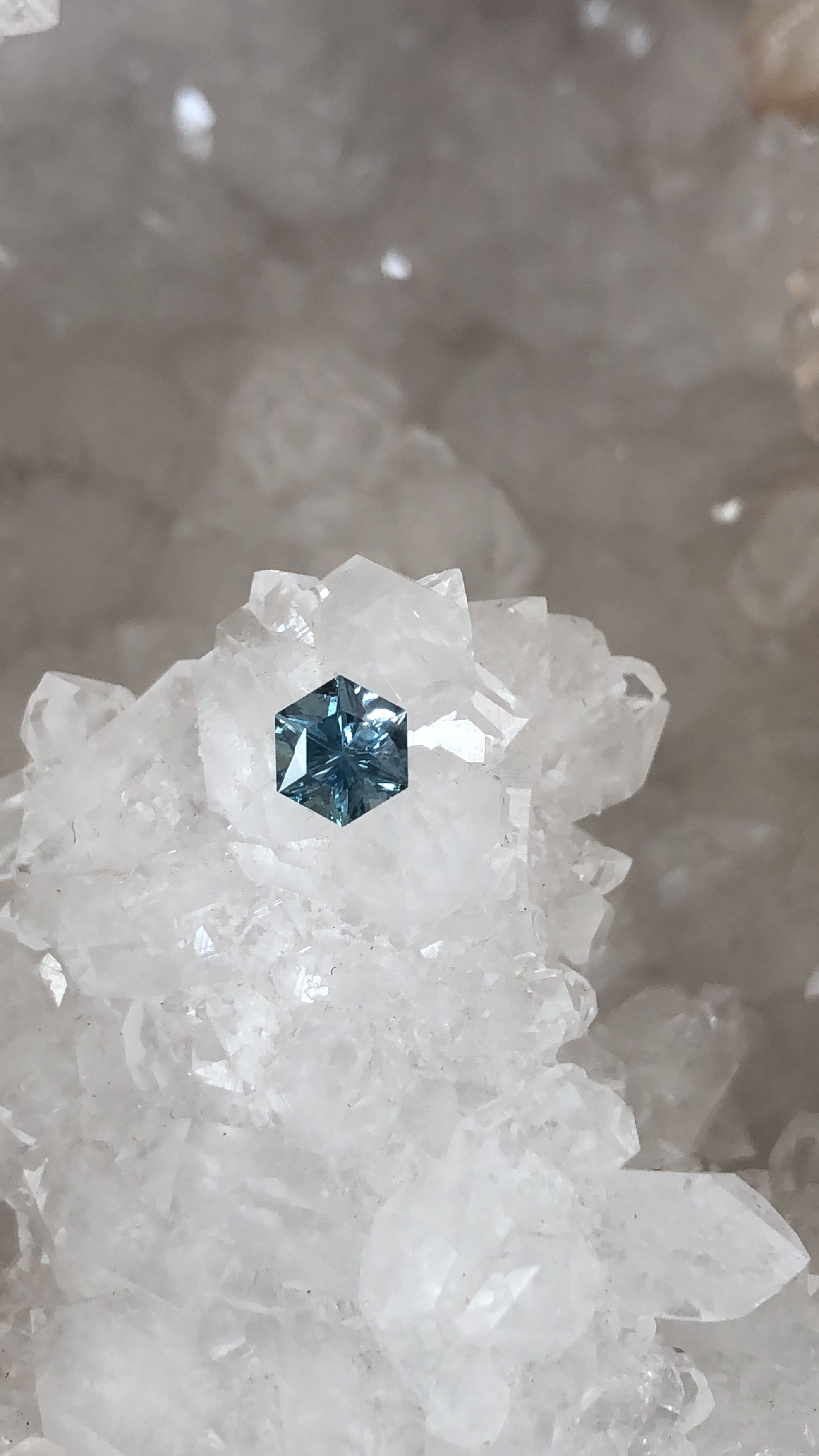 Montana Sapphire .72 CT Light Blue Brilliant Hexagon Cut