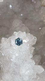 Load image into Gallery viewer, Montana Sapphire .72 CT Light Blue Brilliant Hexagon Cut
