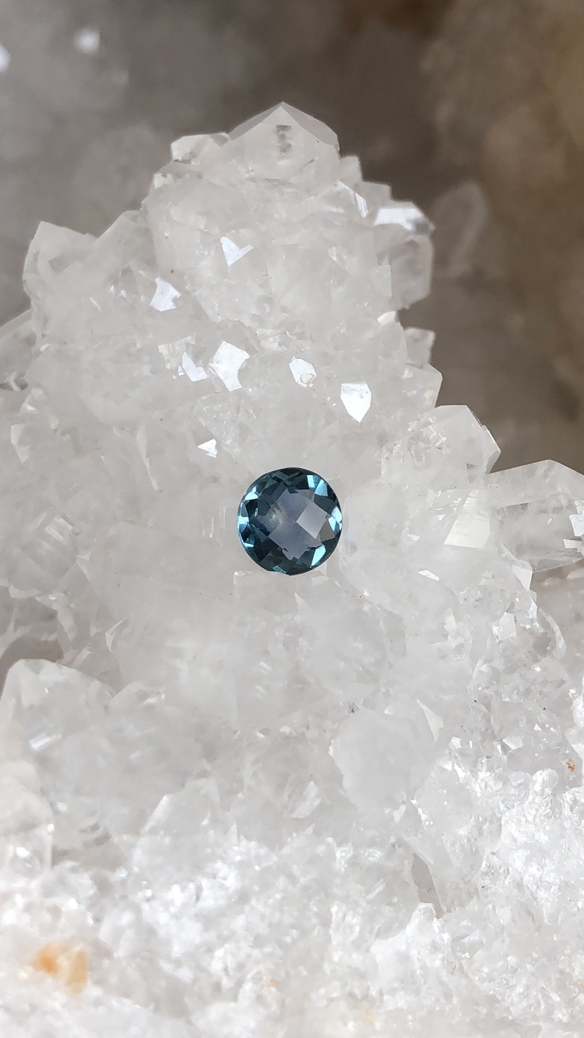 Montana Sapphire Blue Green Checkerboard Cut .94 carat