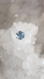 Load image into Gallery viewer, Montana Sapphire .67 CT Color Change Ice Blue, Silver, Lavender Hexagon Cut

