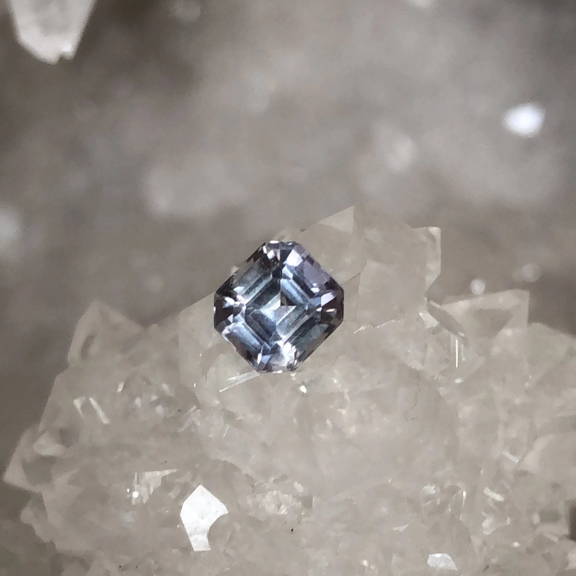 Montana Sapphire .84 CT Silver and Pink Color Change Asscher Cut