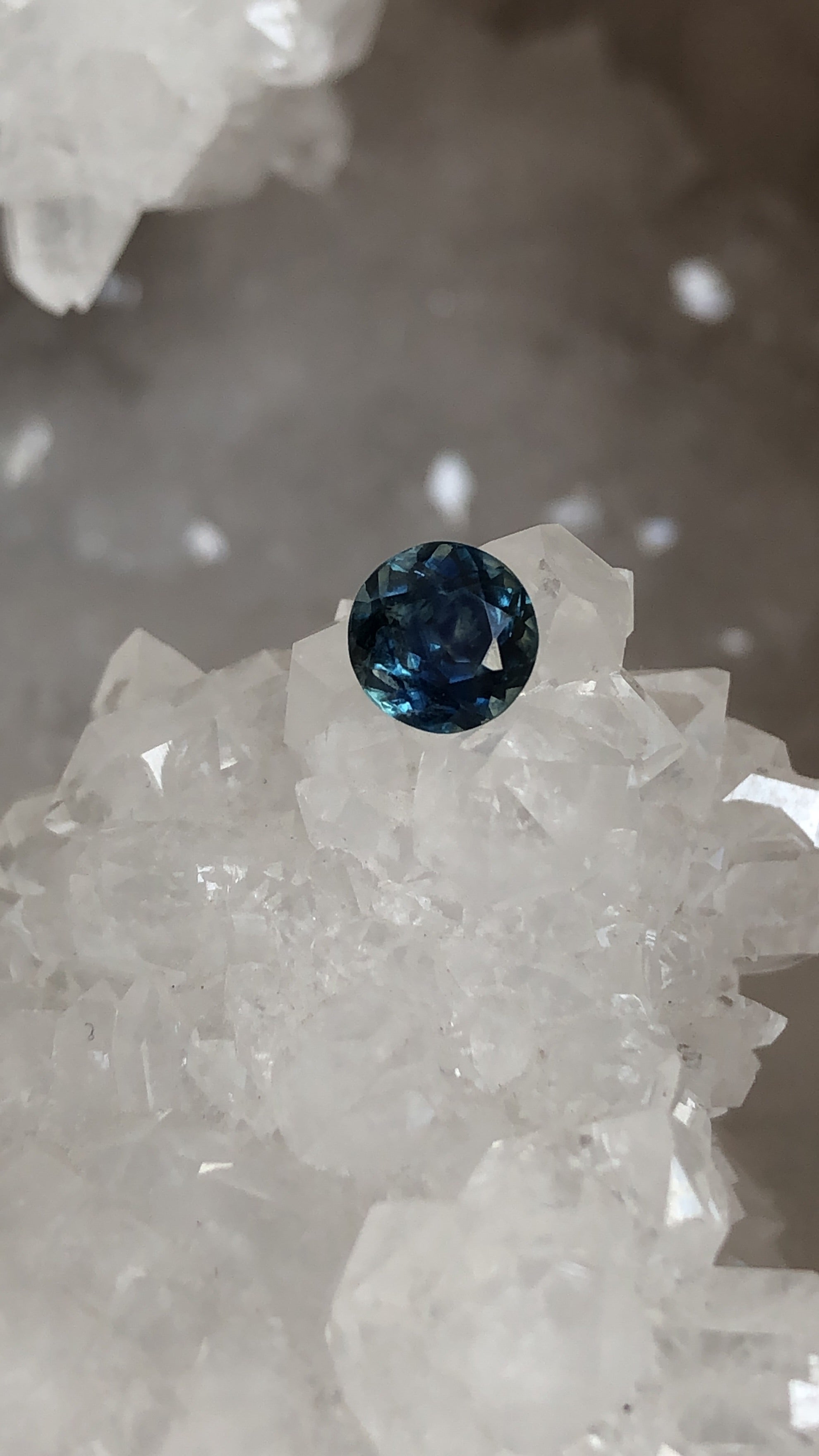 Montana Sapphire Deep Blue Green 1.32 Carat Round Cut