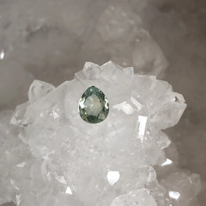 Montana Sapphire Light Green Pear Cut .74 carat