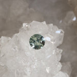 Load image into Gallery viewer, Montana Sapphire .95 CT Light Seafoam to Gray Round Brilliant Cut
