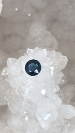 Load image into Gallery viewer, Montana Sapphire 1.48 CT Deep Blue, Teal, Green, Peach Round Cut
