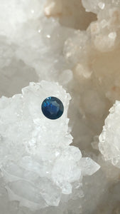Montana Sapphire 1.48 CT Deep Blue, Teal, Green, Peach Round Cut