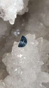 Montana Sapphire 1.06 CT Deep Blue Half-Moon Cut