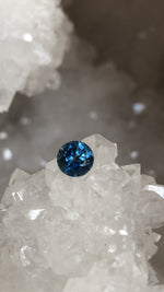 Load image into Gallery viewer, Montana Sapphire .87 CT Blue with Touch of Green Round Cut
