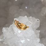 Load image into Gallery viewer, Montana Sapphire 1.17 CT Orange, Yellow, Silver and Green Half Moon Cut
