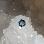 Load image into Gallery viewer, Montana Sapphire .72 CT Blue and White Hexagon Cut
