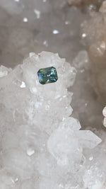 Load image into Gallery viewer, Montana Sapphire .77 CT Green Blue Radiant Cut
