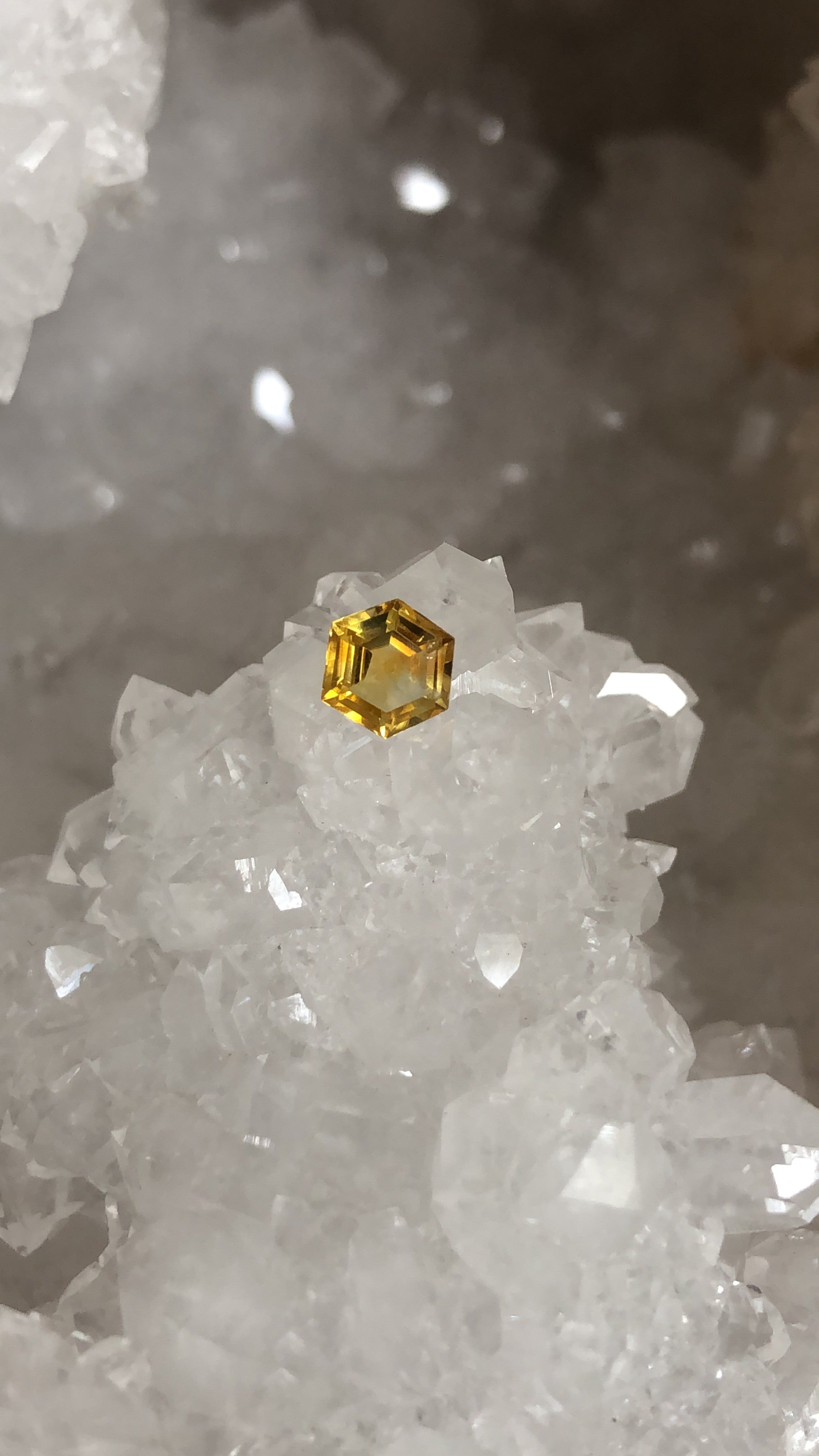 Montana Sapphire Yellow Orange Hexagon Cut .82 carat