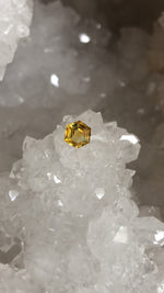 Load image into Gallery viewer, Montana Sapphire Yellow Orange Hexagon Cut .82 carat

