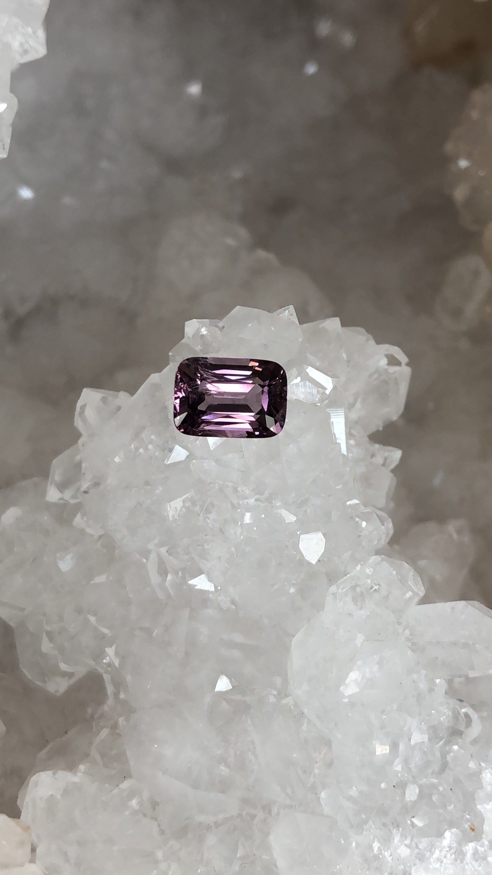 Spinel Pinky Purple Elongated Cushion Cut