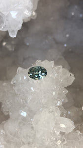 Montana Sapphire 1.75 CT Very Light Blue Green Oval Cut