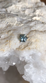 Load image into Gallery viewer, Montana Sapphire .85 CT Silver Brilliant Hexagon Cut
