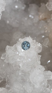 Montana Sapphire 1.22 CT Light Blue with Peach Center Round Brilliant Cut