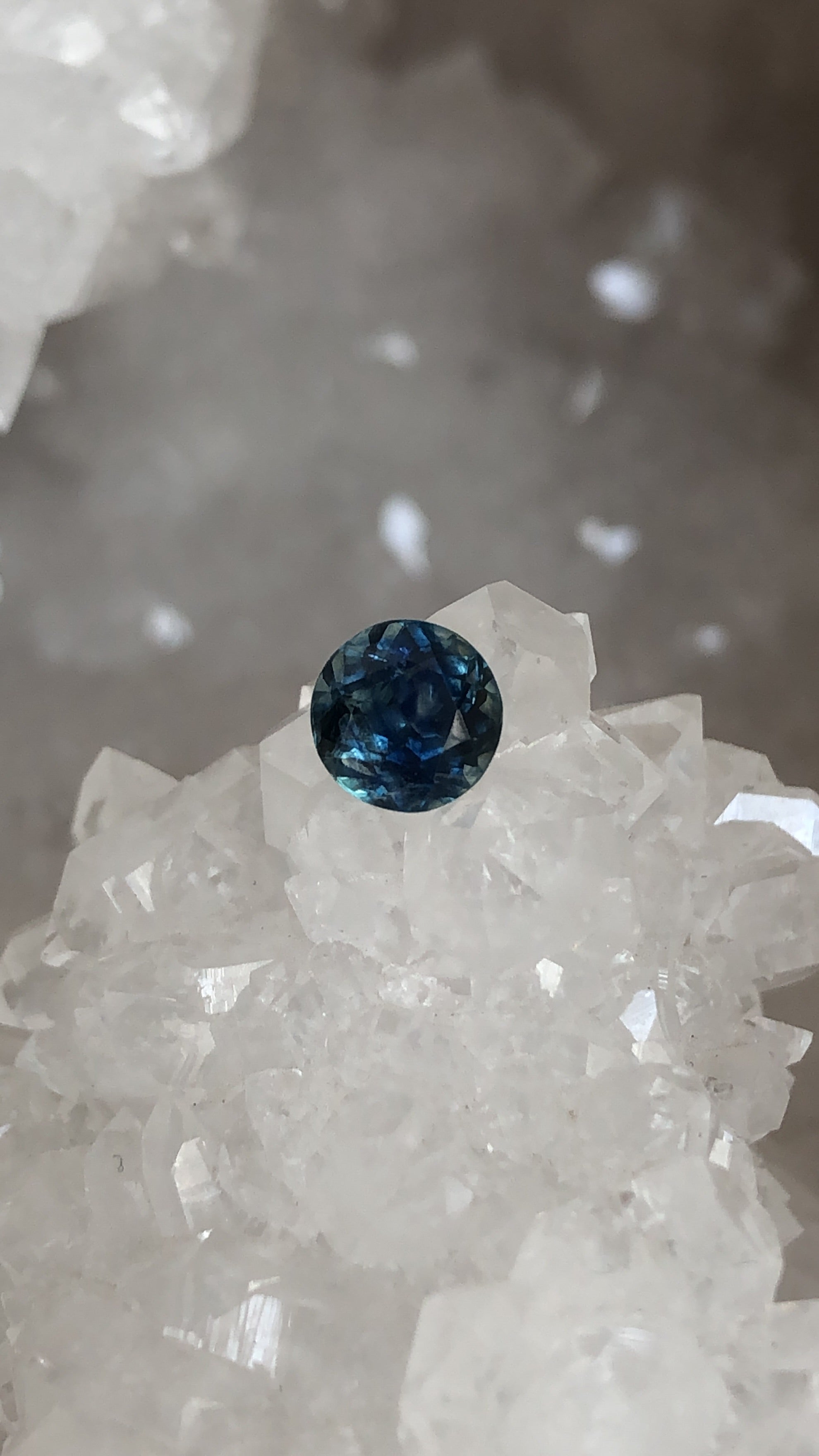 Montana Sapphire Deep Blue Green 1.32 Carat Round Cut