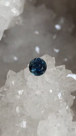 Load image into Gallery viewer, Montana Sapphire Deep Blue Green 1.32 Carat Round Cut
