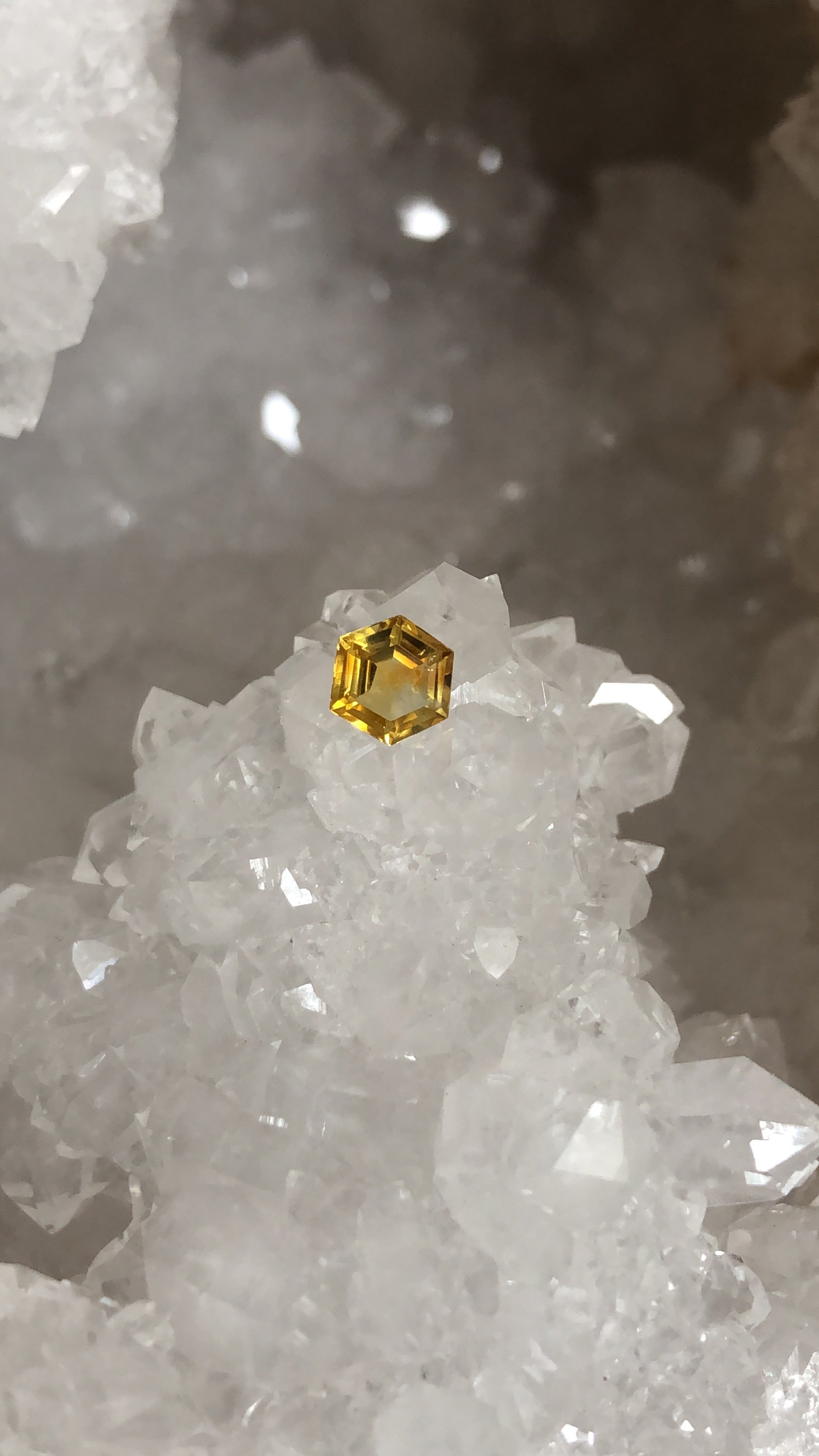 Montana Sapphire Yellow Orange Hexagon Cut .82 carat