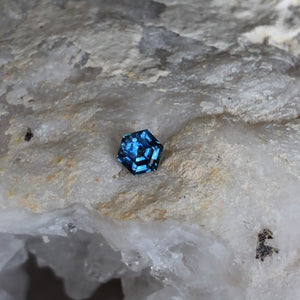 Montana Sapphire .81 CT Medium Blue Hexagon Cut