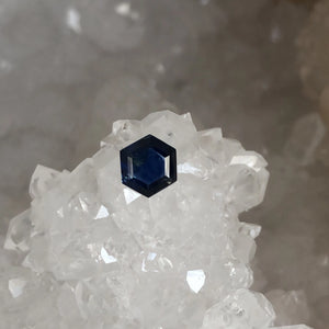 Montana Sapphire .97 CT Deep Blue Hexagon Cut