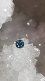 Load image into Gallery viewer, Montana Sapphire 1.10 CT Light Blue with Whisper of Green Round Brilliant Cut
