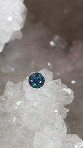 Montana Sapphire 1.10 CT Light Blue with Whisper of Green Round Brilliant Cut