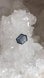 Load image into Gallery viewer, Montana Sapphire 1.61 CT Silver, Blue, with Teal Portrait Cut
