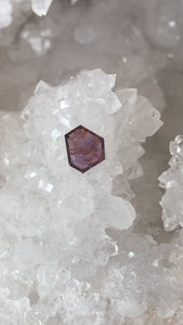 Montana Sapphire 2.37 CT Pink, Lilac, Orange with Iridescent Inclusions Portrait Cut
